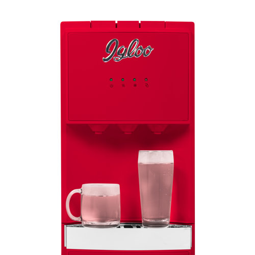 Igloo Retro Bottom Load Water Cooler Dispenser, Hot, Cold Water, Holds